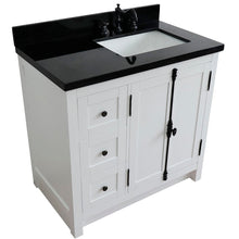 Load image into Gallery viewer, Bellaterra Shlomo Glacier Ash 37&quot; Single Vanity w/ Counter Top and Right Sink - Right Doors 400100-37R-GA-BGR