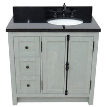 Load image into Gallery viewer, Bellaterra Gray Ash 37&quot; Single Vanity w/ Counter Top and Right Sink - Right Doors 400100-37R-GYA-BGO