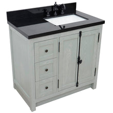Load image into Gallery viewer, Bellaterra Gray Ash 37&quot; Single Vanity w/ Counter Top and Right Sink - Right Doors 400100-37R-GYA-BGR