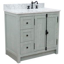 Load image into Gallery viewer, Bellaterra Gray Ash 37&quot; Single Vanity w/ Counter Top and Right Sink - Right Doors 400100-37R-GYA-WMO