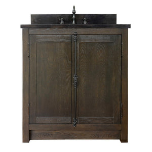 Bellaterra 400100-BA-BGO 31" Wood Single Vanity w/ Counter Top and Sink (Brown Ash)
