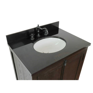 Bellaterra 400100-BA-BGO 31" Wood Single Vanity w/ Counter Top and Sink (Brown Ash)