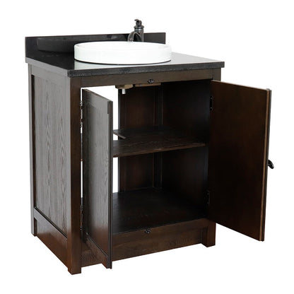 Bellaterra 400100-BA-BGRD 31" Wood Single Vanity w/ Counter Top and Sink (Brown Ash)