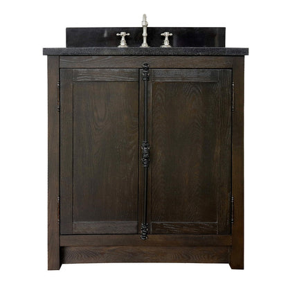 Bellaterra 400100-BA-BGR 31" Wood Single Vanity w/ Counter Top and Sink (Brown Ash)