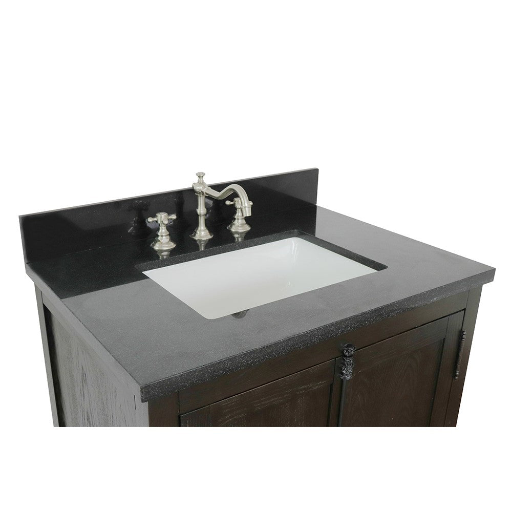 Bellaterra 400100-BA-BGR 31" Wood Single Vanity w/ Counter Top and Sink (Brown Ash)