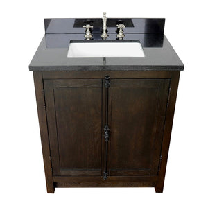 Bellaterra 400100-BA-BGR 31" Wood Single Vanity w/ Counter Top and Sink (Brown Ash)