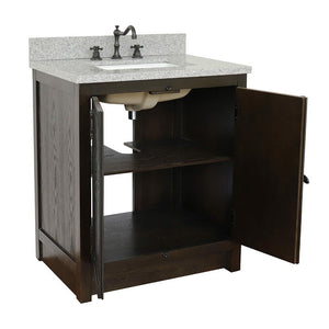 Bellaterra 400100-BA-GYR 31" Wood Single Vanity w/ Counter Top and Sink (Brown Ash)