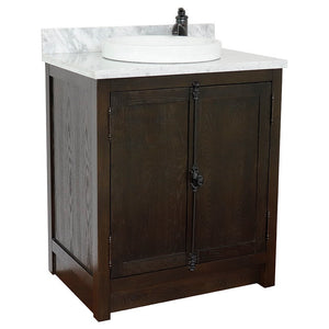Bellaterra 400100-BA-WMRD 31" Wood Single Vanity w/ Counter Top and Sink (Brown Ash)