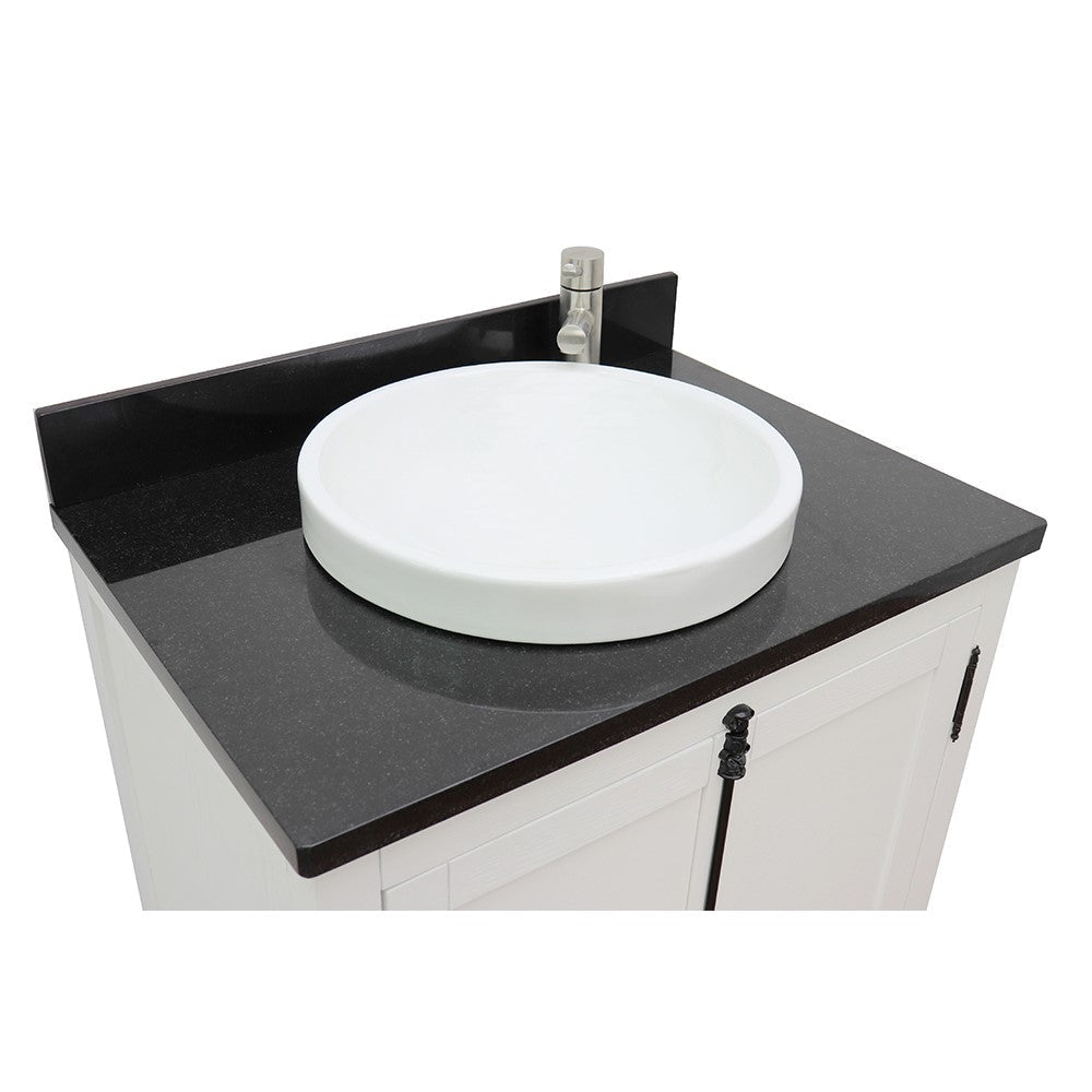 Bellaterra 400100-GA-BGRD 31" Wood Single Vanity w/ Counter Top and Sink (Glacier Ash)