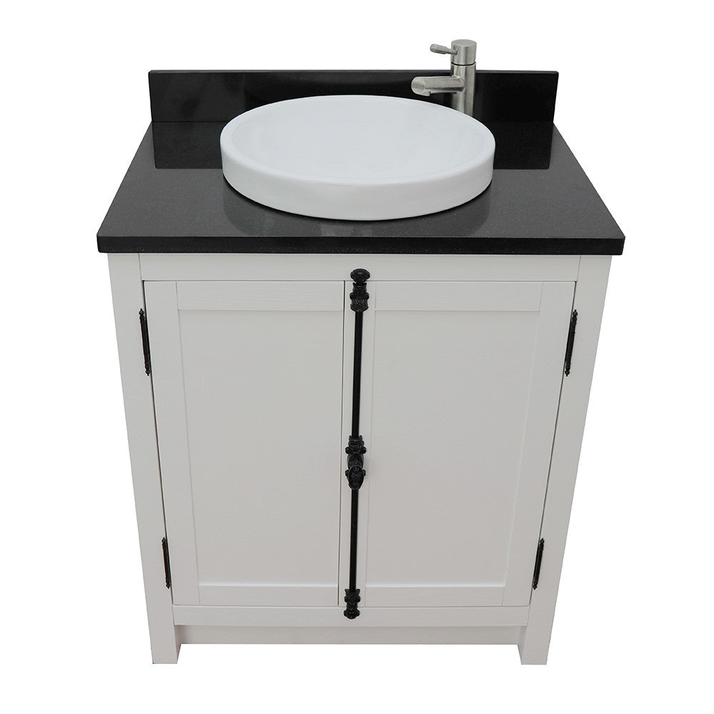 Bellaterra 400100-GA-BGRD 31" Wood Single Vanity w/ Counter Top and Sink (Glacier Ash)