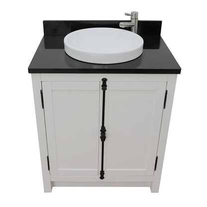 Bellaterra 400100-GA-BGRD 31" Wood Single Vanity w/ Counter Top and Sink (Glacier Ash)