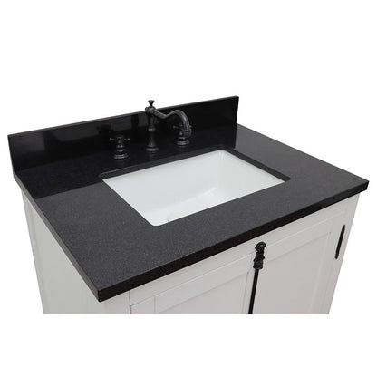 Bellaterra 400100-GA-BGR 31" Wood Single Vanity w/ Counter Top and Sink (Glacier Ash)