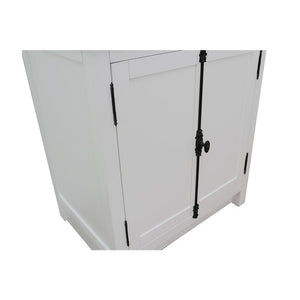 400100-BA-30"-Single-Vanity-CabinetBellaterra  30" Single Freestanding Vanity White Cabinet Only 400100-GA