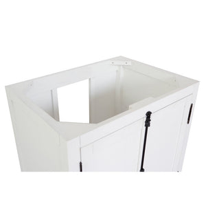 Bellaterra  30" Single Freestanding Vanity White Cabinet Only 400100-GA