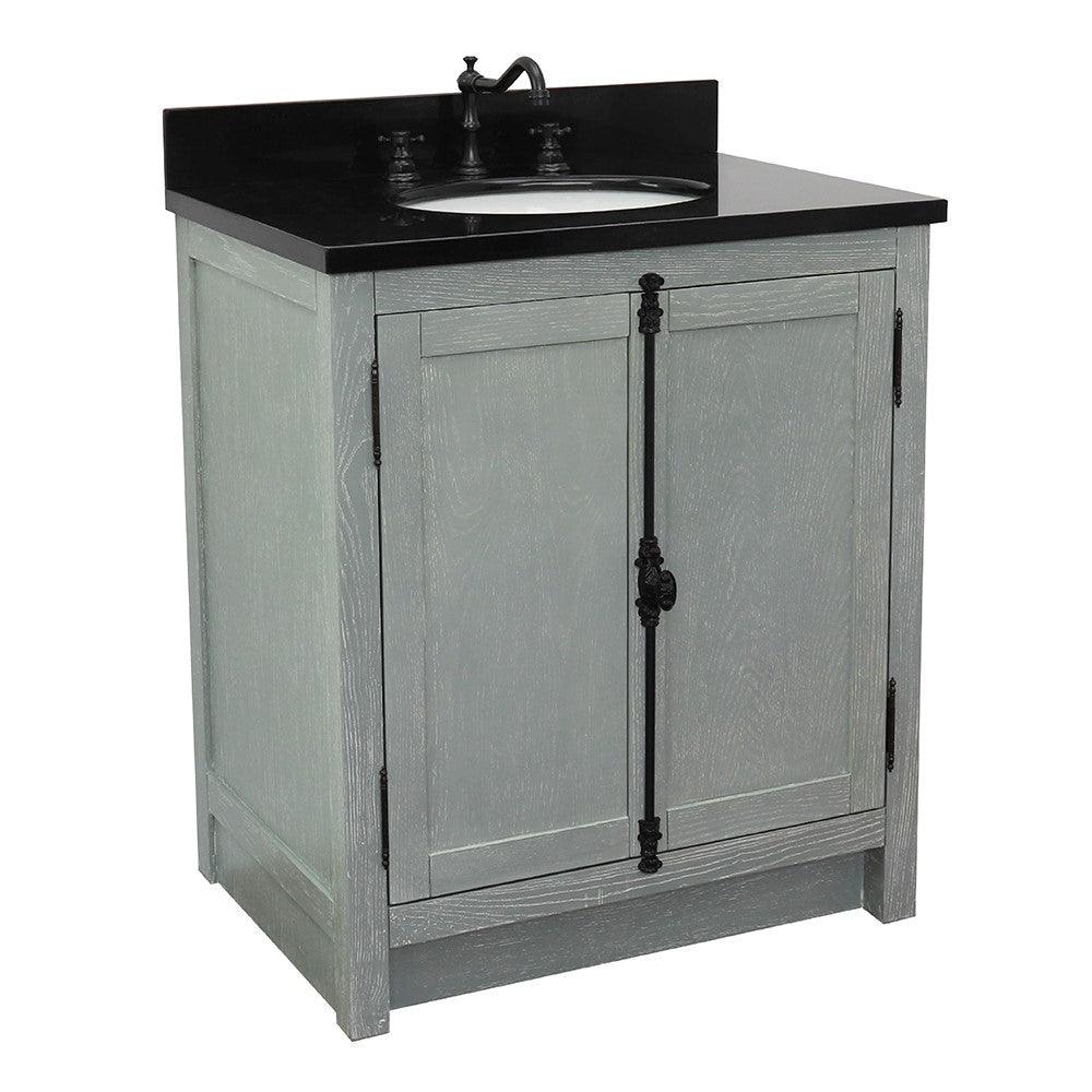 Bellaterra 400100-GYA-BGO 31" Wood Single Vanity w/ Counter Top and Sink (Gray Ash)