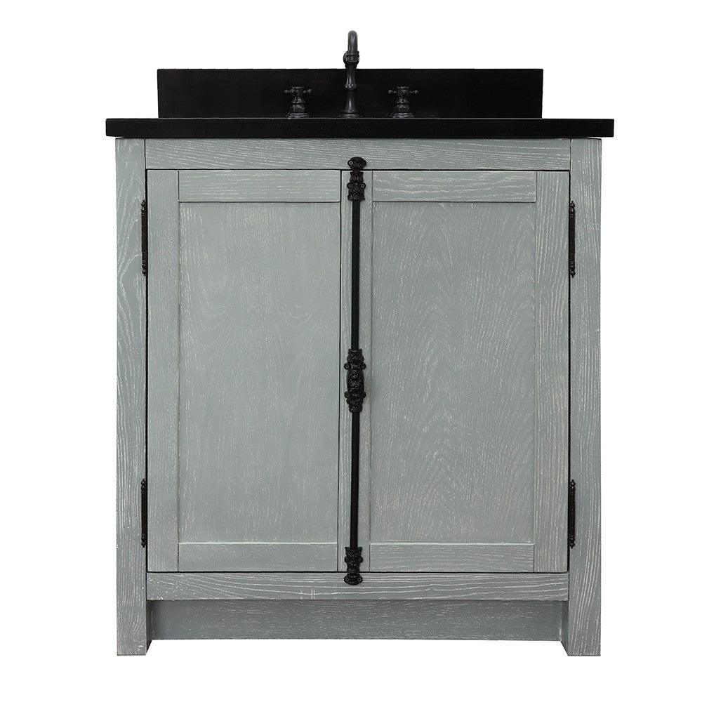 Bellaterra 400100-GYA-BGO 31" Wood Single Vanity w/ Counter Top and Sink (Gray Ash)