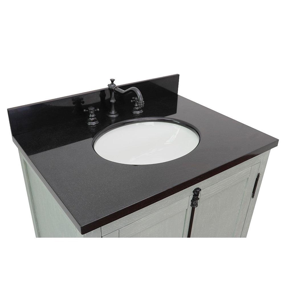 Bellaterra 400100-GYA-BGO 31" Wood Single Vanity w/ Counter Top and Sink (Gray Ash)