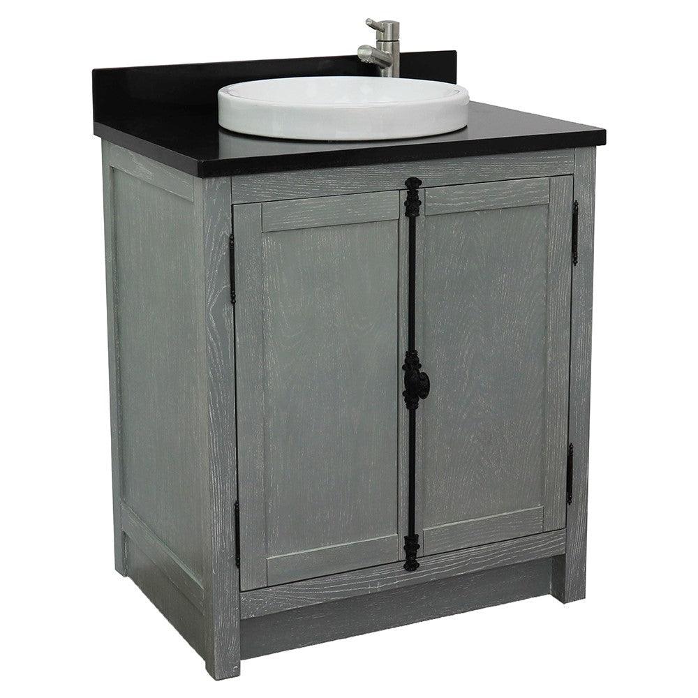 Bellaterra 400100-GYA-BGRD 31" Wood Single Vanity w/ Counter Top and Sink (Gray Ash)