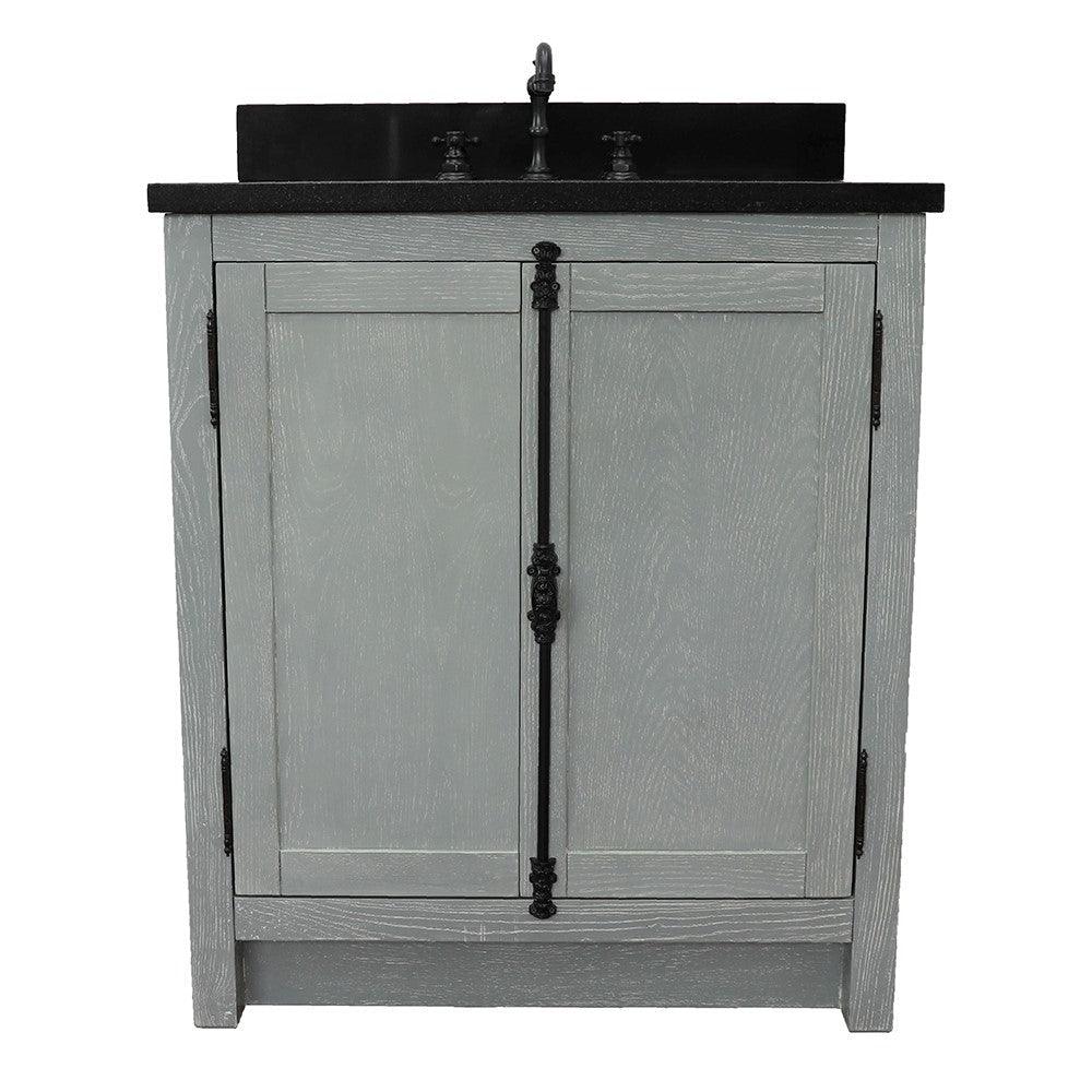 Bellaterra 400100-GYA-BGR 31" Wood Single Vanity w/ Counter Top and Sink (Gray Ash)