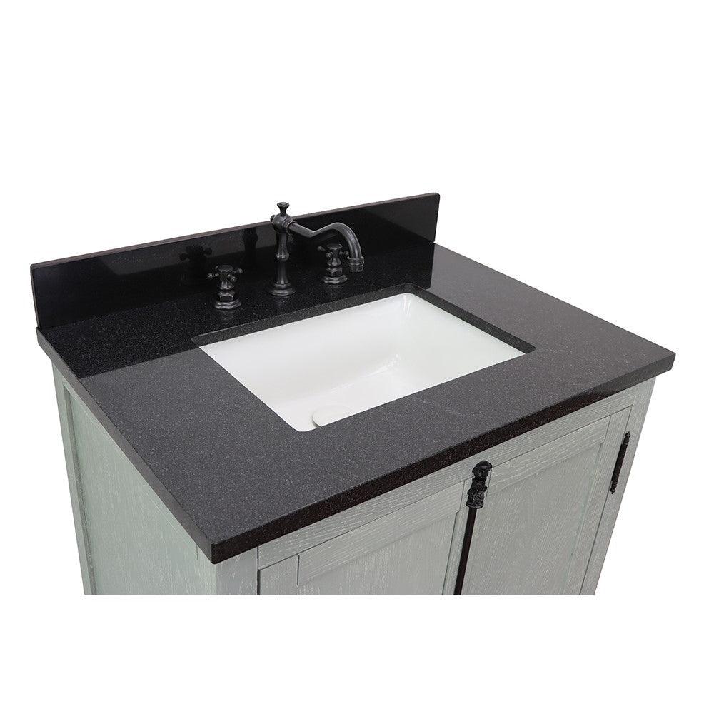 Bellaterra 400100-GYA-BGR 31" Wood Single Vanity w/ Counter Top and Sink (Gray Ash)