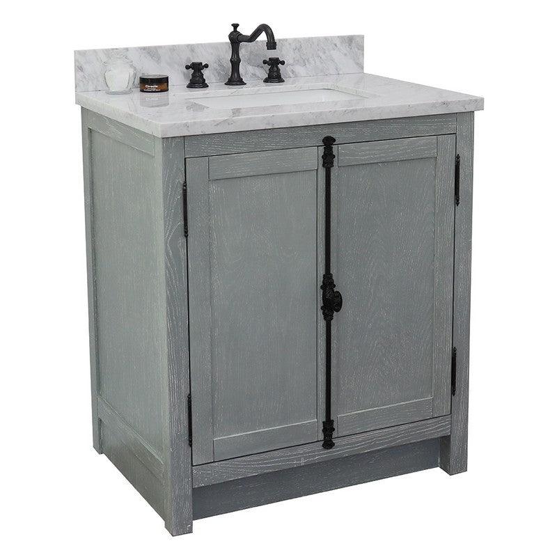 Bellaterra 31" Wood Single Vanity w/ Counter Top and Sink 400100-GYA (Gray Ash)
