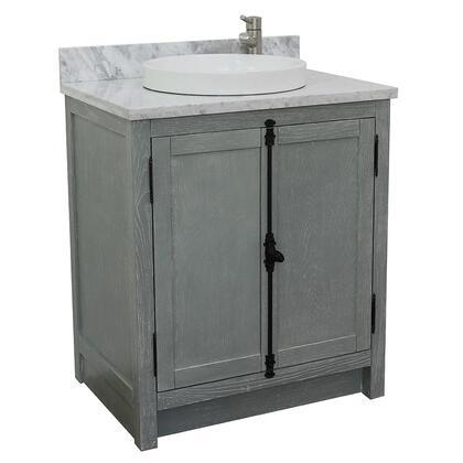 Bellaterra 31" Wood Single Vanity w/ Counter Top and Sink 400100-GYA (Gray Ash)