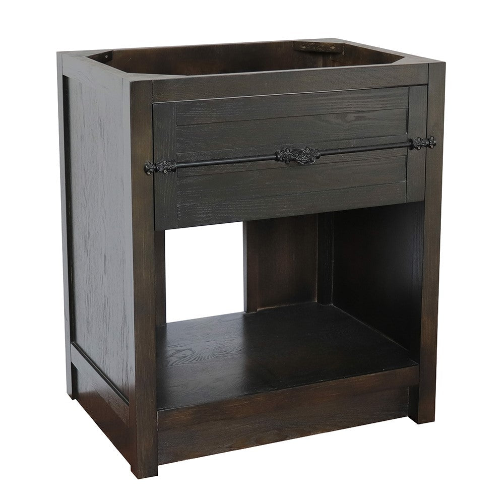 Bellaterra  30" Single Vanity Cabinet Only in Brown Ash, 400101-BA