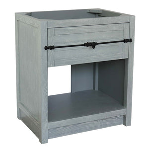 Bellaterra  30" Single Vanity Cabinet Only in Gray Ash, 400101-GYA