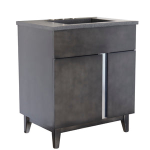 Bellaterra 400200-CTBL 31" Single Vanity in Silvery Brown Finish with Counter Top and Rectangle Sink Black Concrete