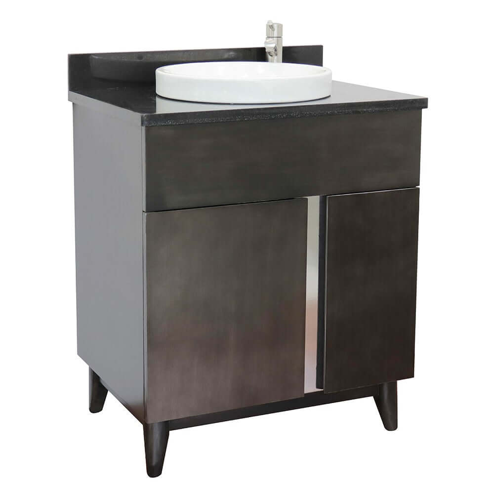 Bellaterra 400200-SB-BGRD 31" Wood Single Vanity w/ Counter Top and Sink Black Galaxy