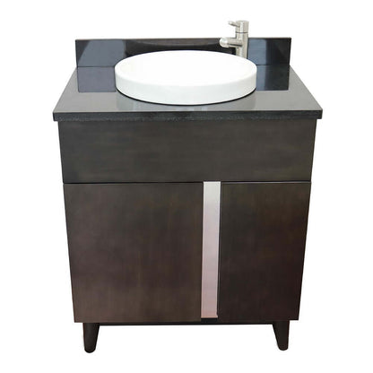 Bellaterra 400200-SB-BGRD 31" Wood Single Vanity w/ Counter Top and Sink Black Galaxy