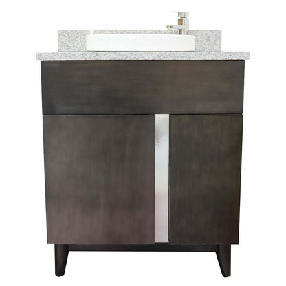 Bellaterra 400200-SB-GYRD 31" Wood Single Vanity w/ Counter Top and Sink Gray Granite