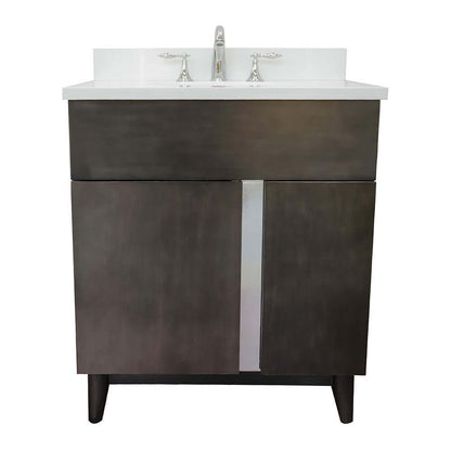 Bellaterra 400200-SB-WEO 31" Wood Single Vanity w/ Counter Top and Sink White Quartz