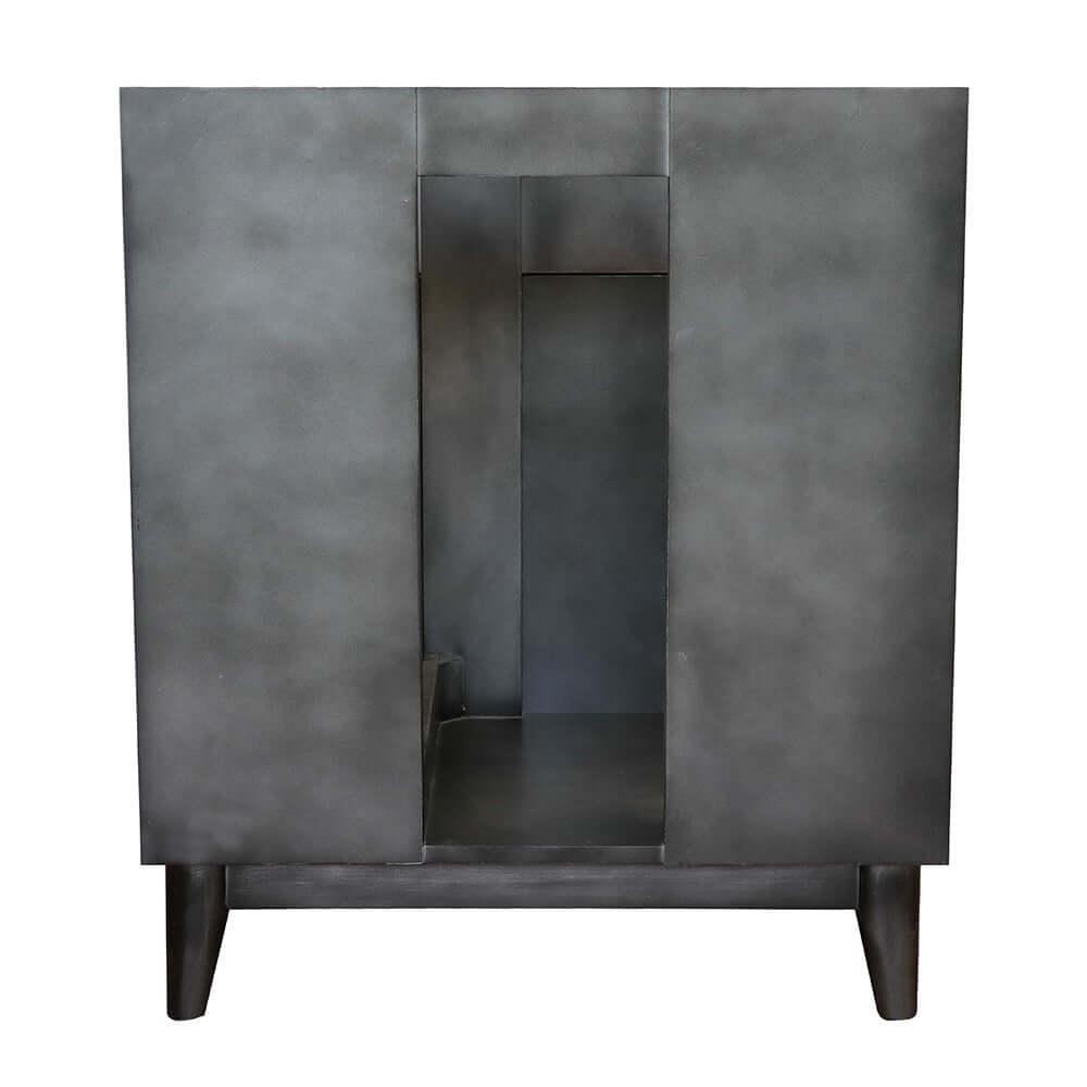 Bellaterra 400200-SB-WMR 31" Wood Single Vanity w/ Counter Top and Sink White Carrara Marble