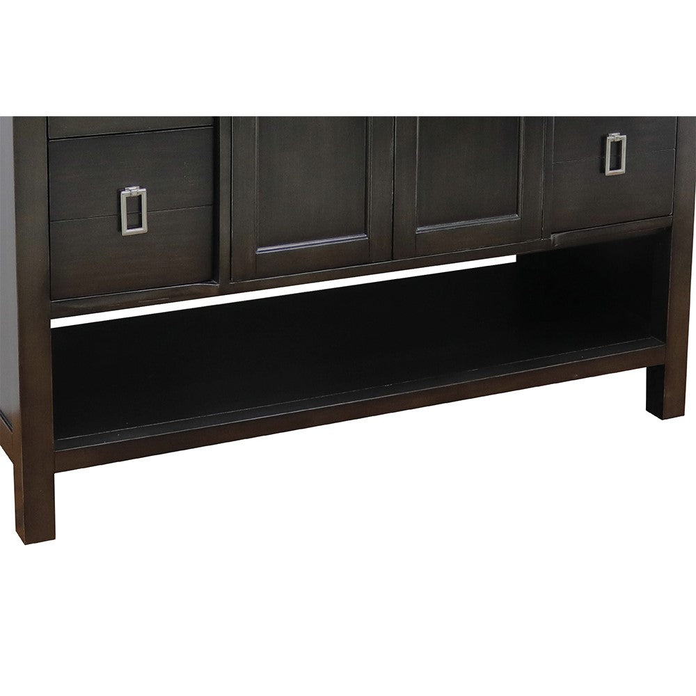 Bellaterra Shlomo - to Split 49" Brown Wood Single Vanity w/ Counter Top and Sink 400300-SB-BGO