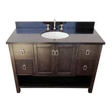 Load image into Gallery viewer, Bellaterra Shlomo - to Split 49&quot; Brown Wood Single Vanity w/ Counter Top and Sink 400300-SB-BGO