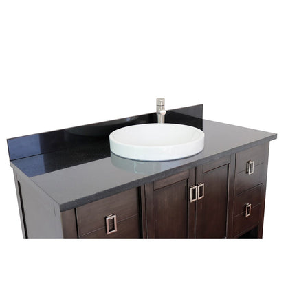 Bellaterra Shlomo - to Split 49" Brown Wood Single Vanity w/ Counter Top and Sink 400300-SB-BGRD