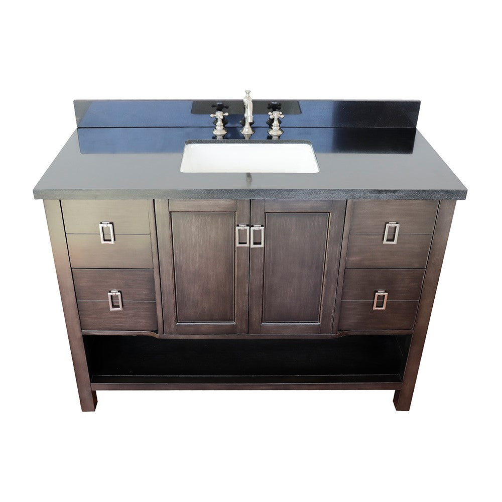 Bellaterra Shlomo - to Split 49" Brown Wood Single Vanity w/ Counter Top and Sink 400300-SB-BGR