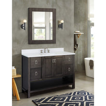 Load image into Gallery viewer, Bellaterra Shlomo - to Split 49&quot; Brown Wood Single Vanity w/ Counter Top and Sink 400300-SB-WEO