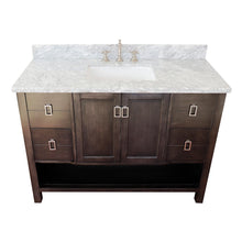 Load image into Gallery viewer, Bellaterra Shlomo - to Split 49&quot; Brown Wood Single Vanity w/ Counter Top and Sink 400300-SB-WMR