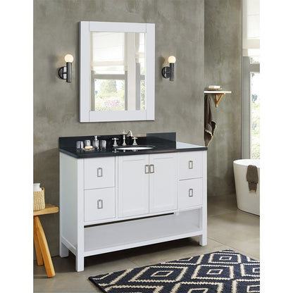 Bellaterra 49" White Wood Single Vanity w/ Counter Top and Sink 400300-WH