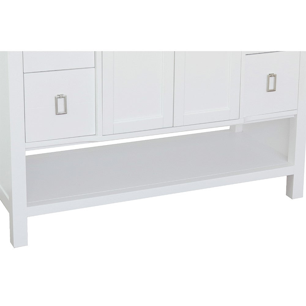 Bellaterra Shlomo - to Split 49" White Wood Single Vanity w/ Counter Top and Sink 400300-WH-BGO