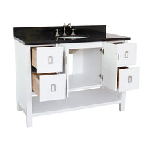 Load image into Gallery viewer, Bellaterra Shlomo - to Split 49&quot; White Wood Single Vanity w/ Counter Top and Sink 400300-WH-BGO