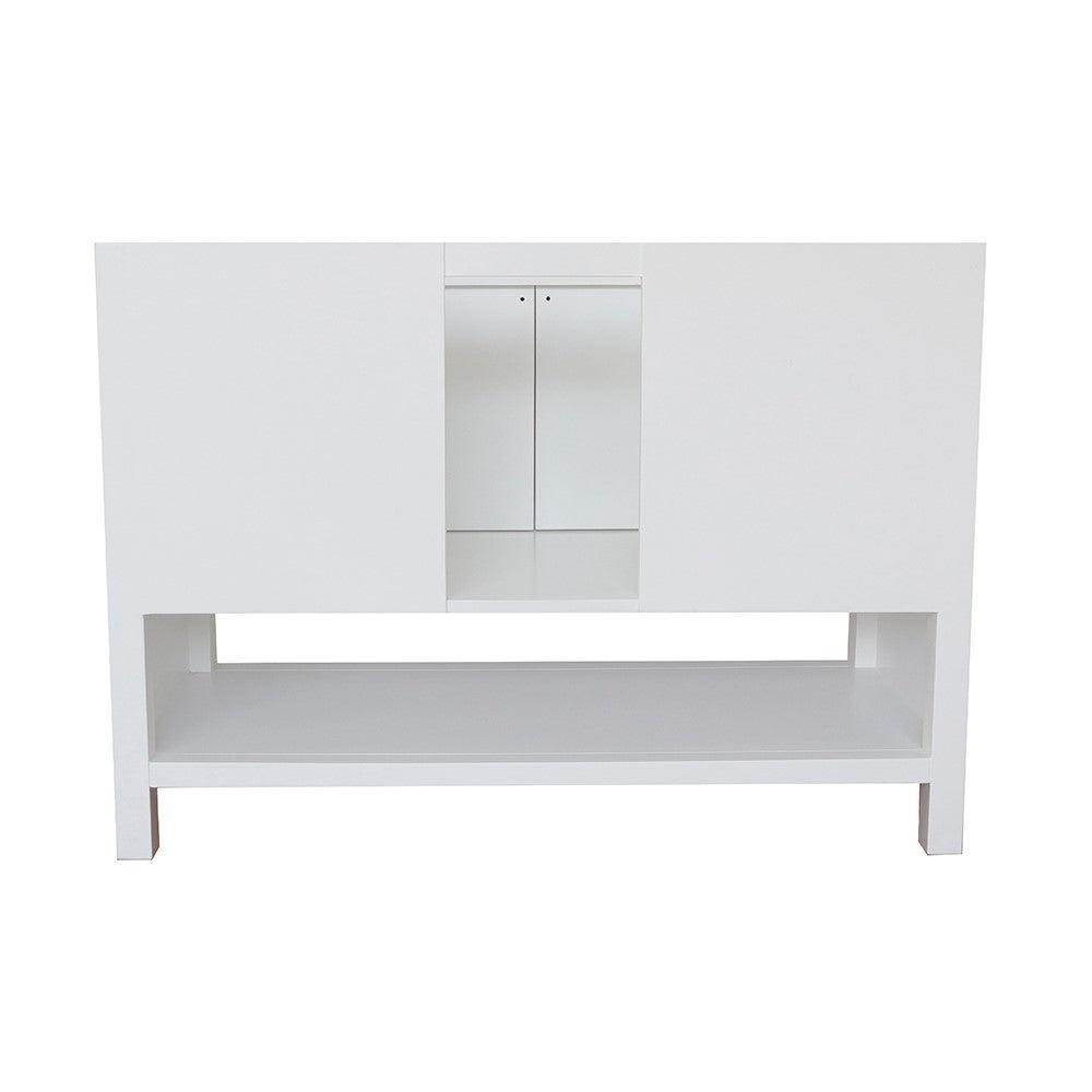 Bellaterra Shlomo - to Split 49" White Wood Single Vanity w/ Counter Top and Sink 400300-WH-BGO