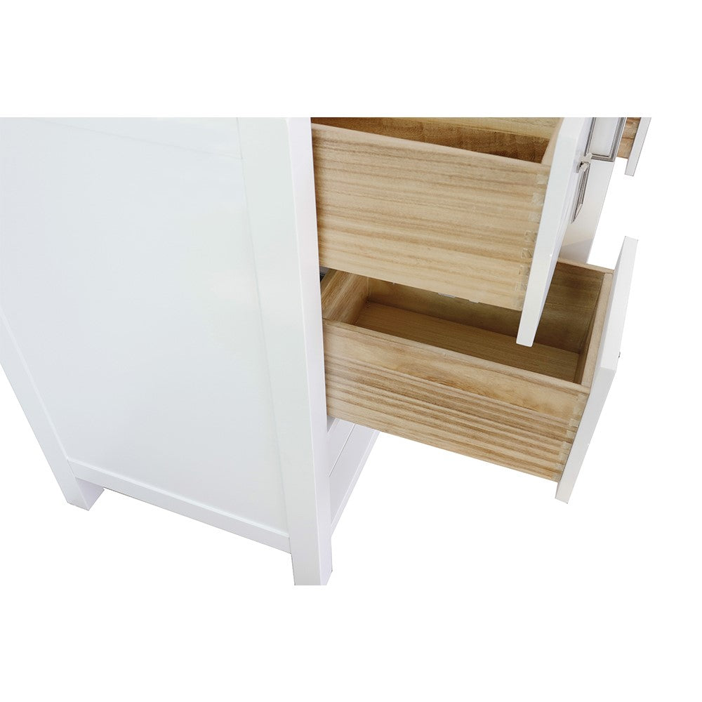 Bellaterra Shlomo - to Split 49" White Wood Single Vanity w/ Counter Top and Sink 400300-WH-BGO