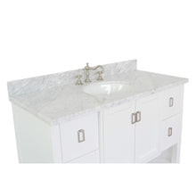 Load image into Gallery viewer, Bellaterra Shlomo - to Split 49&quot; White Wood Single Vanity w/ Counter Top and Sink 400300-WH-WMO