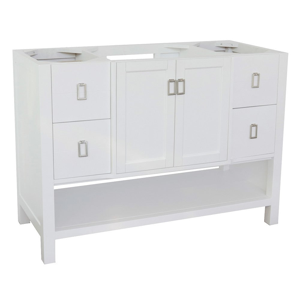 Bellaterra 48" Single Vanity - Cabinet Only 400300-SB-WH, White, Front