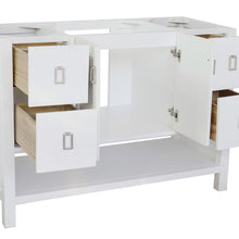 Load image into Gallery viewer, Bellaterra 48&quot; Single Vanity - Cabinet Only 400300-SB-WH, White, Open