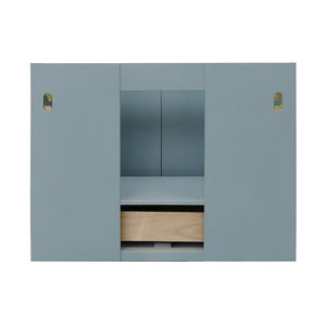 Bellaterra 400400-CAB-AB-BGO 31" Single Wall Mount w/ Counter Top and Sink (Aqua Blue)