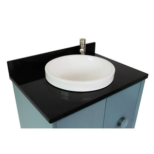 Bellaterra 400400-CAB-AB-BGRD 31" Single Wall Mount w/ Counter Top and Sink (Aqua Blue)